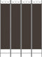 vidaXL - Kamerscherm - met - 4 - panelen - 160x220 - cm - stof - bruin