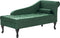 PESSAC - Chaise longue - Donkergroen - Rechterzijde - Fluweel