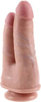 Pipedream King Cock Dubbele Dildo Double Penetrator met Zuignap - 22cm - beige