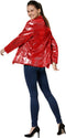Dressforfun Paillettenjas dames - Kostuum - Glanzende pailletten - Rood XXL