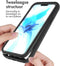 iMoshion Hoesje Geschikt voor iPhone 12 Pro / 12 Hoesje - iMoshion 360° Full Protective Case - Zwart / Transparant