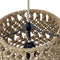 PTMD Milley Green Cotton Macrame Hanging Lamp Round