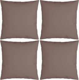 vidaXL Sierkussens 4 st 40x40 cm stof taupe