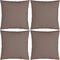 vidaXL Sierkussens 4 st 40x40 cm stof taupe
