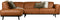BePureHome Statement Hoekbank Links - Ecoleer - Cognac - 77x274x210