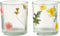 J-Line theelichthouder Bloem - glas - mix - large - 2 stuks