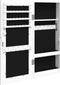 vidaXL - Sieradenkast - met - spiegel - wandgemonteerd - 30x8,5x67 - cm - wit