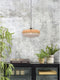 GOOD&MOJO Hanglamp Palawan - Bamboe/Wit - Ø40cm - Scandinavisch,Bohemian - Hanglampen Eetkamer, Slaapkamer, Woonkamer