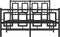 vidaXL - Bedframe - met - hoofd- - en - voeteneinde - metaal - zwart - 120x200 - cm