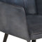 vidaXL Fauteuil met voetensteun echt leer grijs