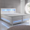 Boxspringbed Norfolk - 140x200 cm - Kunstleer - LED verlichting - Luxe slaapcomfort - Wit - 66 cm instaphoogte