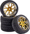 Carson Modellsport 1:10 Straatmodel Complete wielen Wegprofiel Y-spaken Goud, Chroom 4 stuk(s)