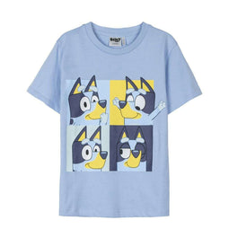 T-Shirt met Korte Mouwen voor kinderen Bluey Licht Blauw Maat