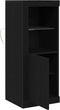 vidaXL - Sideboard - met - LED-lampen - Zwart - Eiken - 41x37x100 - cm