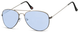Montana Zonnebril Piloot Staal Zilver/blauw (fs86)