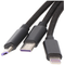 AccuCell 3IN1 USB datakabel - Oplader kabel - Geschikt voor USB-C iPhone Micro-USB - Zwart
