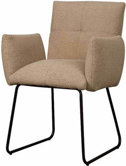 Tower living Dante armchair - fabric Teddy MJ8-3 Light brown