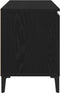 vidaXL - TV-kast - zwart - eiken - 102x35x50 - cm - bewerkt - hout