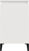 vidaXL - Nachtkastjes - 2 - st - 40x35x70 - cm - bewerkt - hout - hoogglans - wit