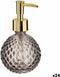 Zeepdispenser 200 ml Gouden Antraciet Glas ABS 24 Stuks (8,5 x 15 x 9 cm)