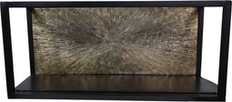 HSM Collection Wandbox Fletcher 55cm Goud/Zwart Ijzer/Aluminium/Mangohout