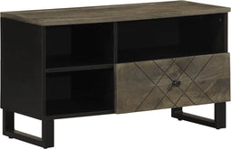 vidaXL - Tv-meubel - 80x33x46 - cm - massief - mangohout - zwart