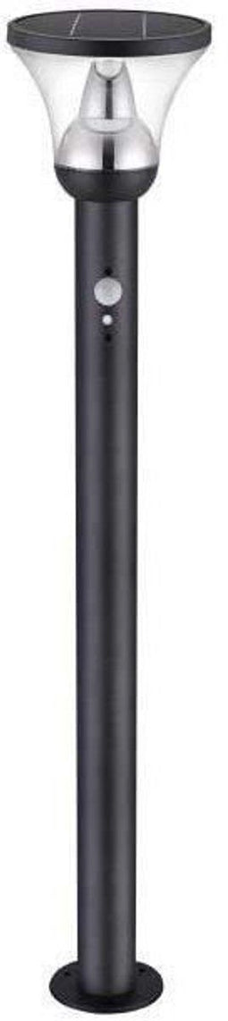 Zonne-straatlamp - GALIX - G4595C - Zeer helder - Roestvrij staal met detector - H93 cm - 1000 Lumen