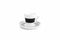 Salt&Pepper Stripes Kop en Schotel - 0,19 l - 14,5 cm - zwart - 4 stuks