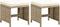 vidaXL - Tuinkrukken - 2 - st - met - kussens - poly - rattan - beige