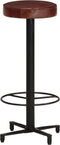 vidaXL - Barkrukken - 2 - st - 76 - cm - echt - leer