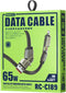 Remax RC-C189 USB Kabel Apple/Android - 2in1 - 65W - 1m - Zwart