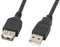 Lanberg CA-USBE-10CC-0018-BK - USB A 2.0 verlengkabel - 1,8 m - Zwart