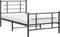 vidaXL - Bedframe - met - hoofd- - en - voeteneinde - metaal - zwart - 100x200 - cm