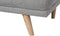 Home ESPRIT - Slaapbank - Scandi ontwerp - Grijs Crème 172 x 80 x 76 cm