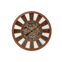 Muurklok Home ESPRIT Natuurlijk Hout Metaal 80 x 9,5 x 80 cm