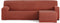 Hoes voor chaise longue met korte armleuning links Eysa TROYA Oranje 170 x 110 x 310 cm