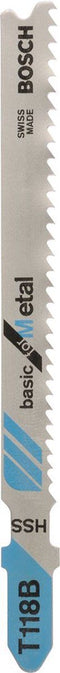 Bosch T 118 B - Decoupeerzaagbladen - HSS gegolfd gefreesd voor middeldik staal (2,5-6 mm) (5 stuks)