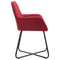 vidaXL - Eetkamerstoelen - 2 - st - stof - wijnrood