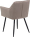 JASMIN - Eetkamerstoel - Beige - Fluweel
