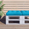 vidaXL - Palletkussen - 58x58x10 - cm - stof - lichtblauw