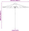 vidaXL - Crème - Witte - Tuinparasol - 270x260 - cm - in - Bamboe