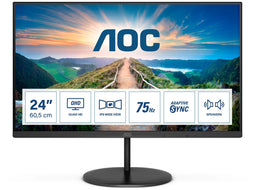 AOC Q24V4EA - Monitor - 23,8" 2560x1440 Quad HD IPS 75Hz - Zwart