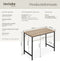 tectake® Jenkins - Bureau - Industrieel design - Houten bureaublad - Zwart metalen frame - Afmetingen (LxBxH) 80 x 50 x 75,5 cm - Lichtbruin