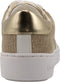 Michael Kors Irving Stripe - Lage Sneakers - Goudkleurige details - Wit/Goud