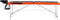 vidaXL - Massagetafel - inklapbaar - 2 - zones - aluminium - zwart - en - oranje