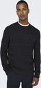 ONLY & SONS ONSWADE REG 5 STRUC MOCK NECK KNIT - Gebreide pullover - Rolkraag - Maat S