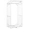 vidaXL - Haardhoutrek - met - regenhoes - 100x60x200 - cm - gegalvaniseerd - staal