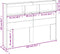 vidaXL - Hoofdbordkast - met - LED-verlichting - 140x17x102 - cm - grijs - sonoma