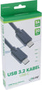 InLine 35702A - USB 3.2 Gen.2 Type C naar Type C Kabel - SuperSpeed 20Gbps - Zwart (2 meter)