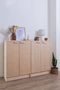Astigarraga Aura - Wandkast - 2 deuren - 65x36x96cm - 100% massief grenen - Raffia fronten